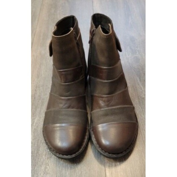 Tara M Quiana Brown Leather Ankle Boots Size 38 (8) Zipper - Picture 2 of 11